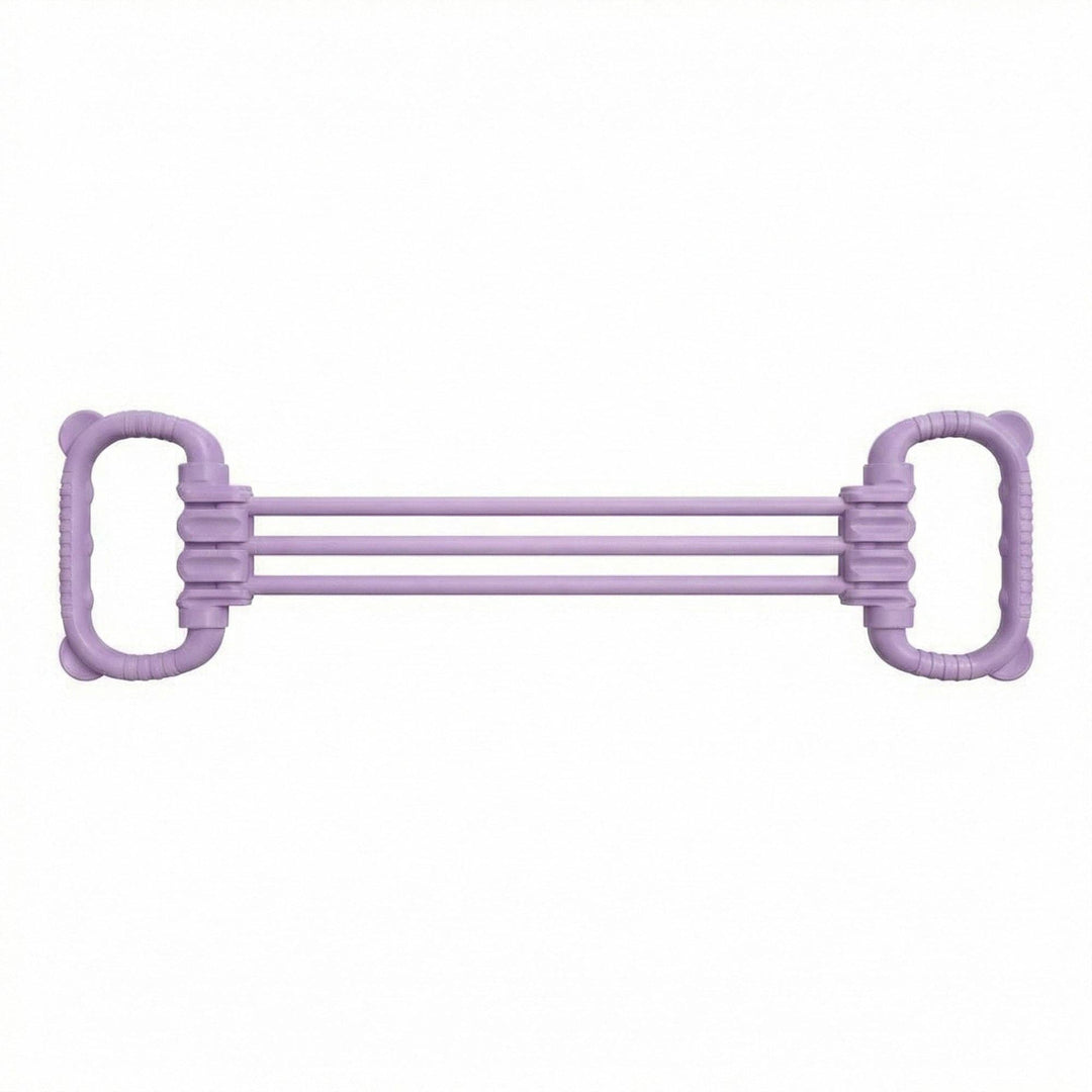 Resistance Exercise Band Bar with Dual Handles Elastic Stretch Training Fitness Tool: Light Purple / One Size Fits Most