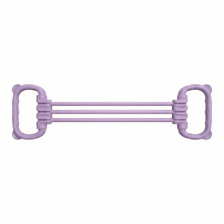 Resistance Exercise Band Bar with Dual Handles Elastic Stretch Training Fitness Tool: Light Purple / One Size Fits Most