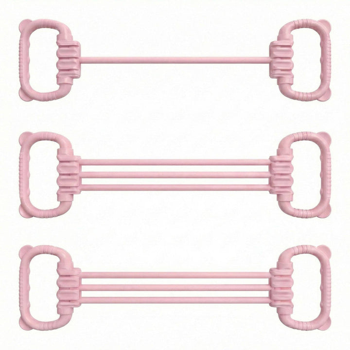 Resistance Exercise Band Bar with Dual Handles Elastic Stretch Training Fitness Tool: Light Purple / One Size Fits Most