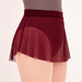 Burgundyskirt with sheer overlay on a neutral background