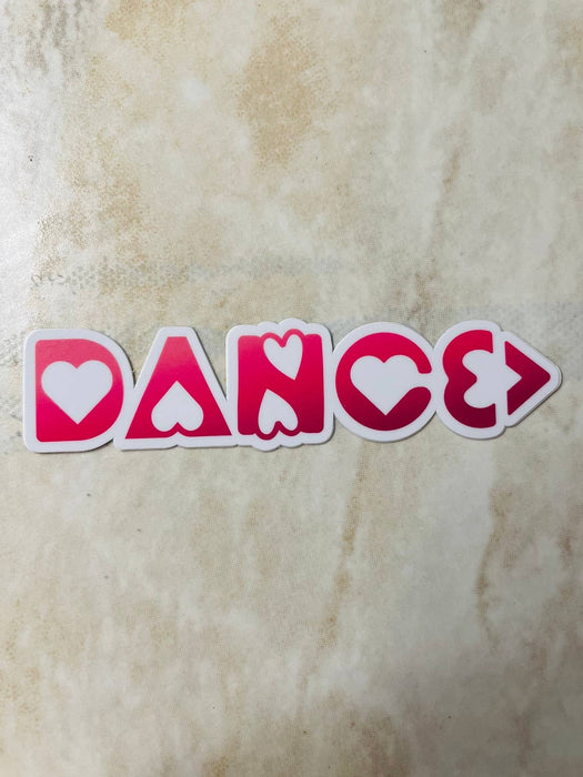 Dance Heart Vinyl Sticker, 3" x 0.8": Retail Packaging