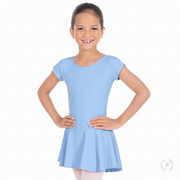 Eurotard Microfiber Bow Back Leotard with Attached Skirt - Child