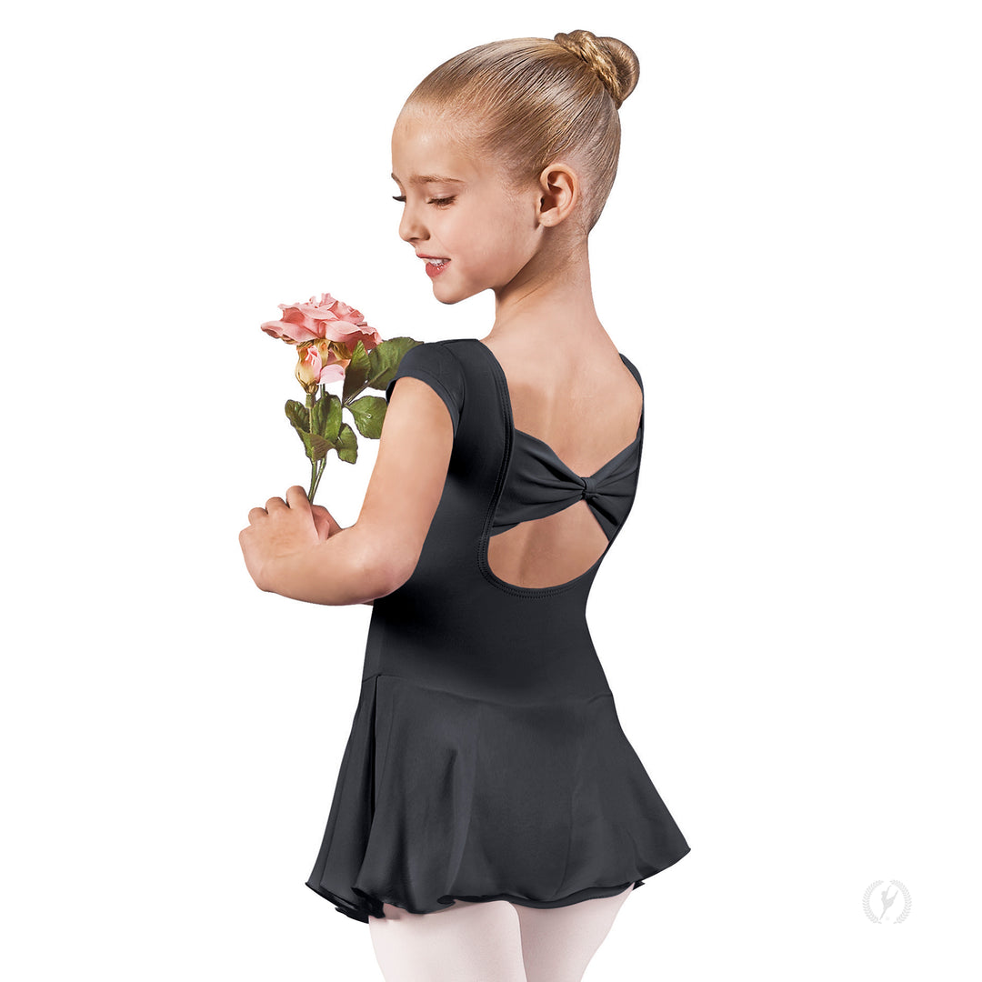 Eurotard Microfiber Bow Back Leotard with Attached Skirt - Child