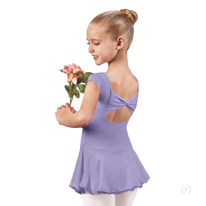 Eurotard Microfiber Bow Back Leotard with Attached Skirt - Child