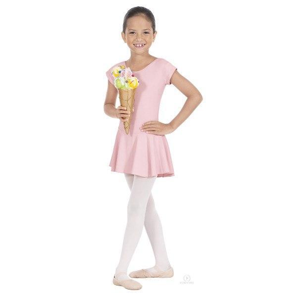Eurotard Microfiber Bow Back Leotard with Attached Skirt - Child