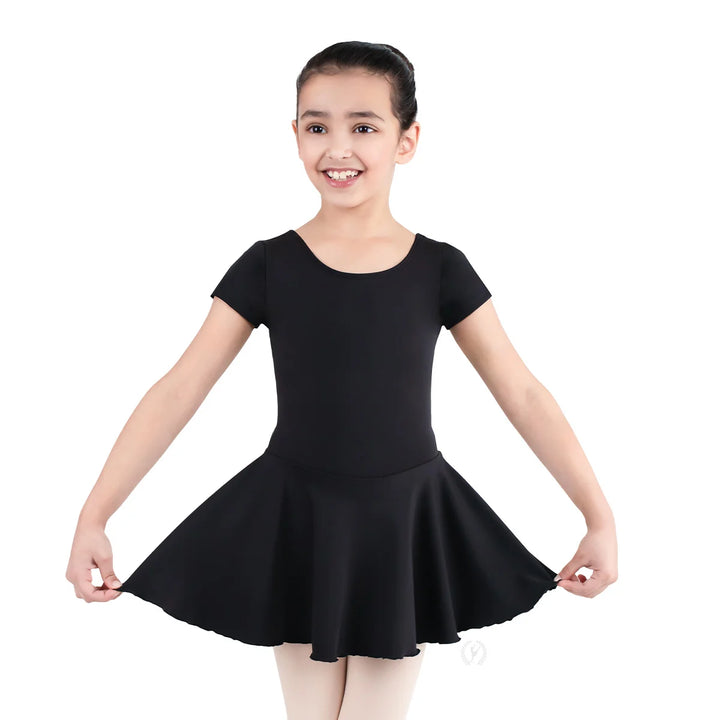 Eurotard 44464C Short Sleeve Dance Dress in Tactel Microfiber - Child