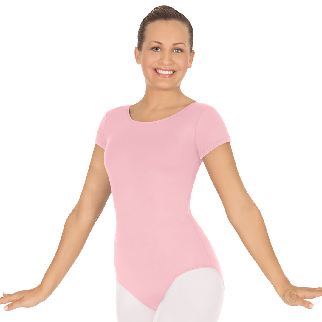 Eurotard Short Sleeve Leotard in Tactel Microfiber - Adult
