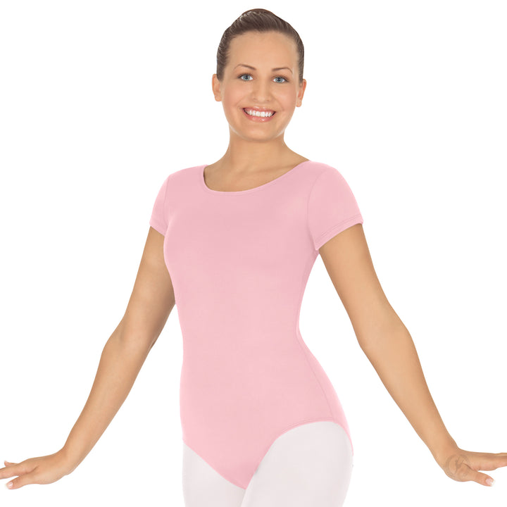Eurotard Short Sleeve Leotard in Tactel Microfiber - Adult
