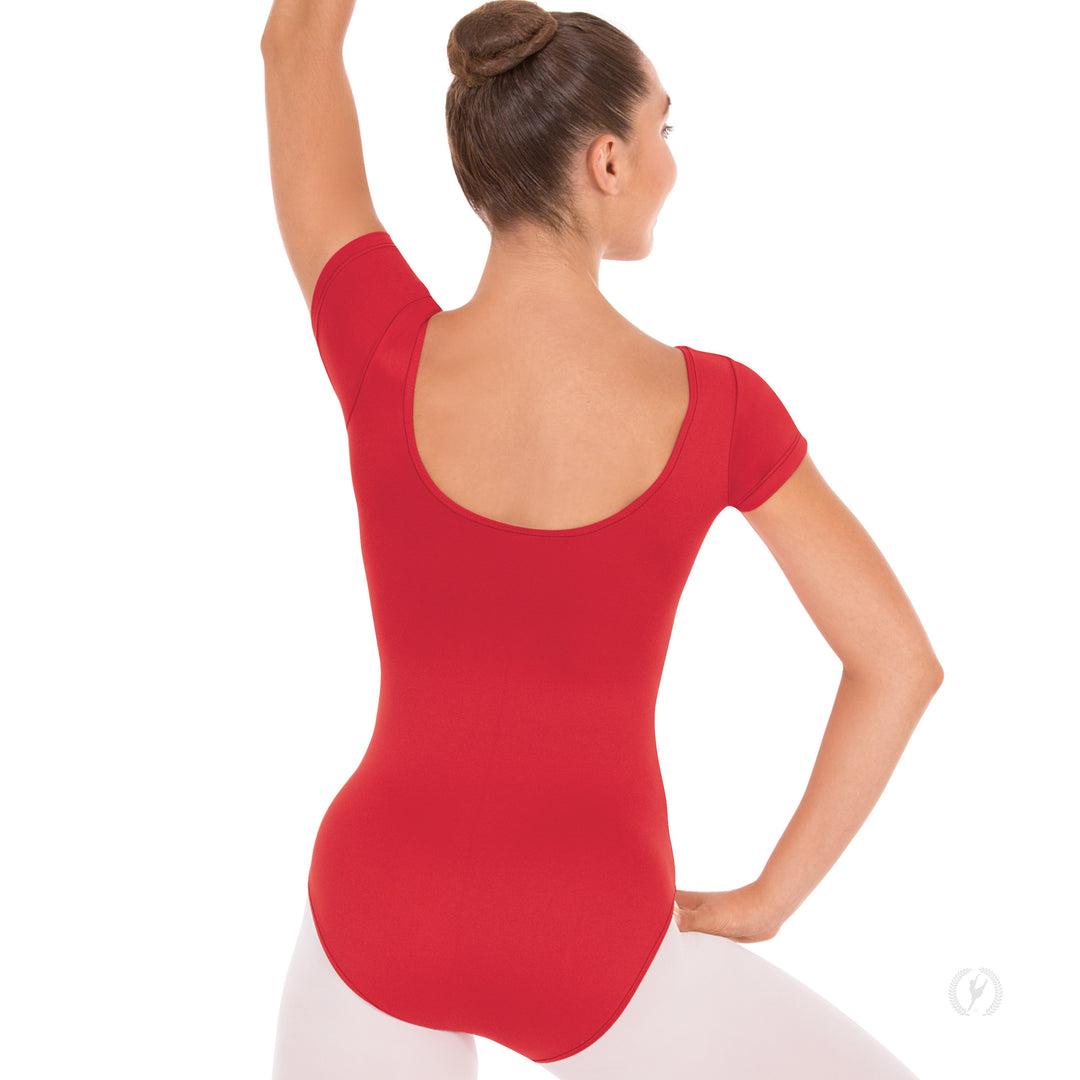Eurotard Short Sleeve Leotard in Tactel Microfiber - Adult
