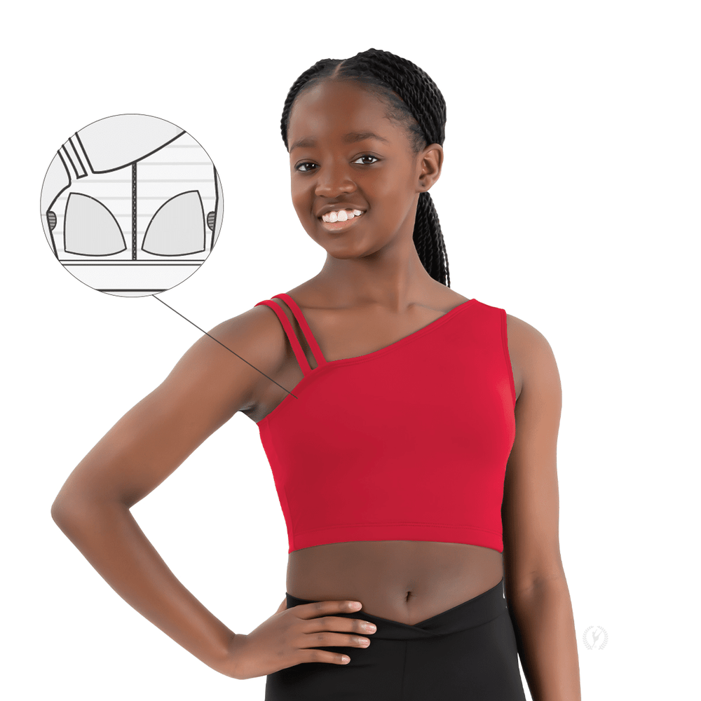 Eurotard 44AT2 Girls & Womens Asymmetrical Long Line Bra