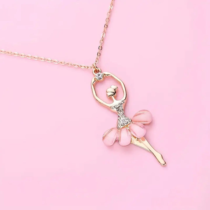 Pink Ballet Girls Necklace