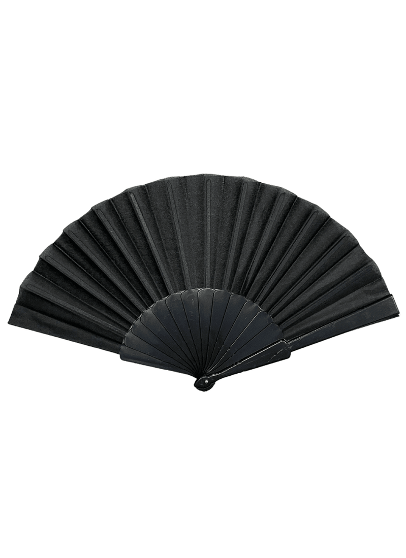 Hand Held Folding Dance Fan - Black, Red | DanceWear Corner