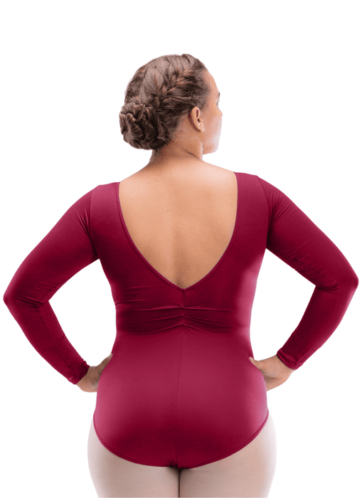 So Danca SL183 Gal Long Sleeve Leotard - Adult Burgundy