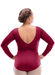 So Danca SL183 Gal Long Sleeve Leotard - Adult Burgundy