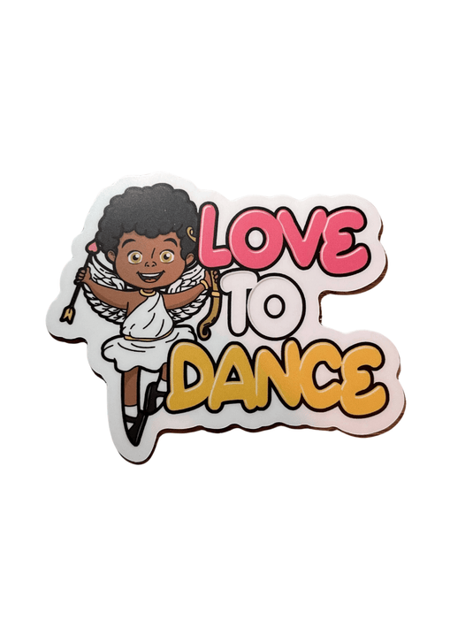 Love to Dance Cupid Dancer Valentine Sticker