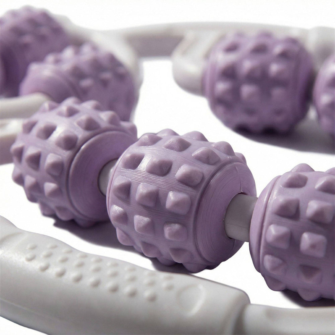 2-PC Handheld Muscle Roller Massager for Deep Tissue Relief: Purple / One Size Fits Most