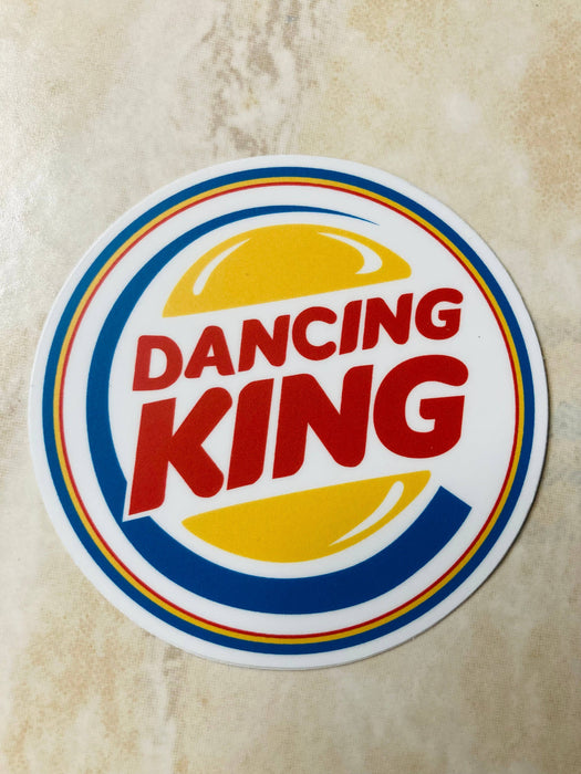 Dancing King Parody Dance Sticker, 3" x 3": Retail Packaging