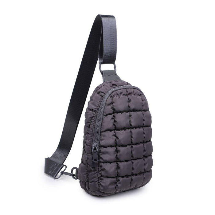 Rejuvenate - Quilted Nylon Sling Backpack - Carbon