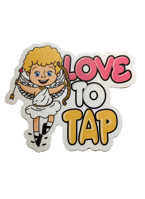 Love to Tap Cupid Dancer Valentine Vinyl Sticker