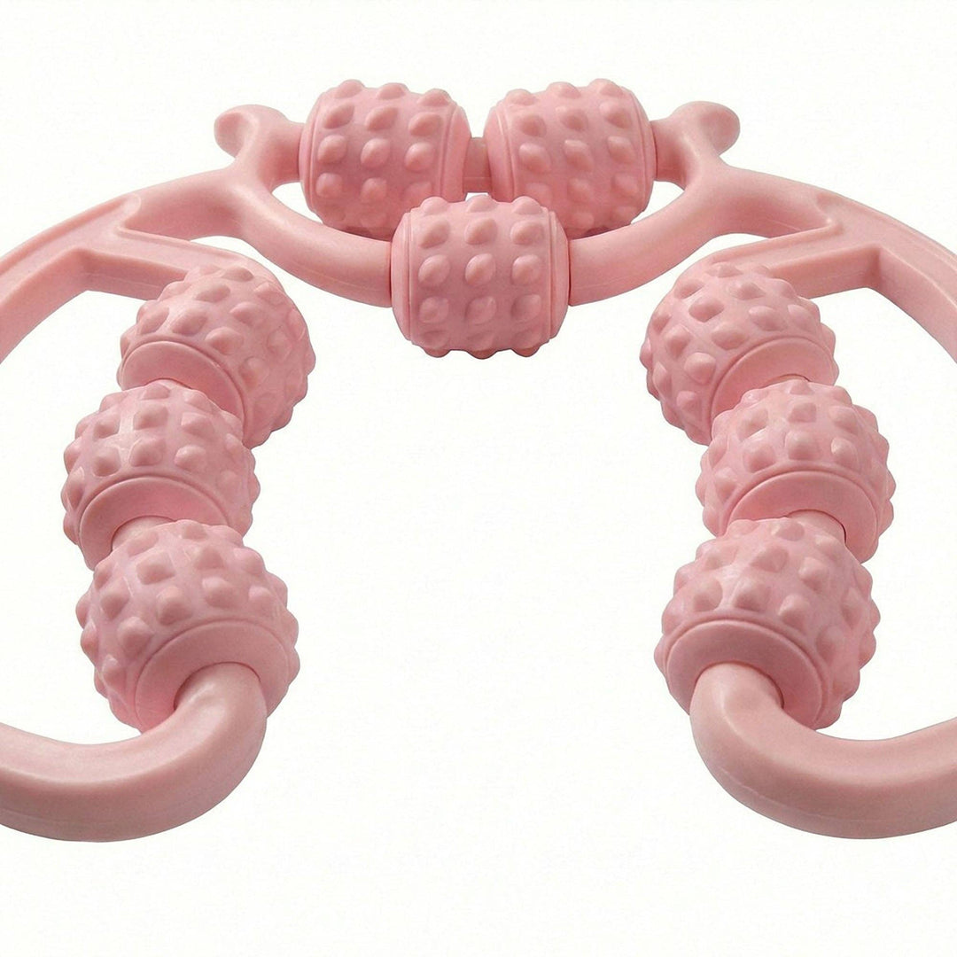 2-PC Handheld Muscle Roller Massager for Deep Tissue Relief: Pink / One Size Fits Most