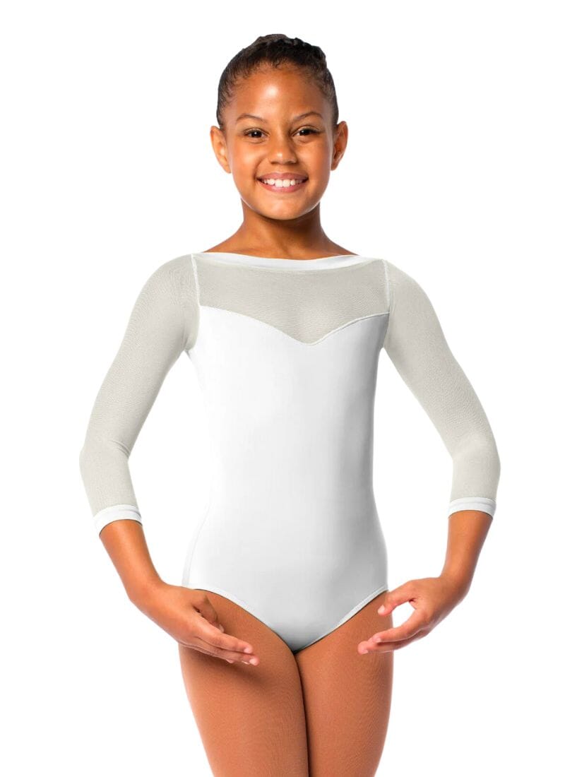 So Danca SL129/SL130 3/4 Long Sleeve Leotard White