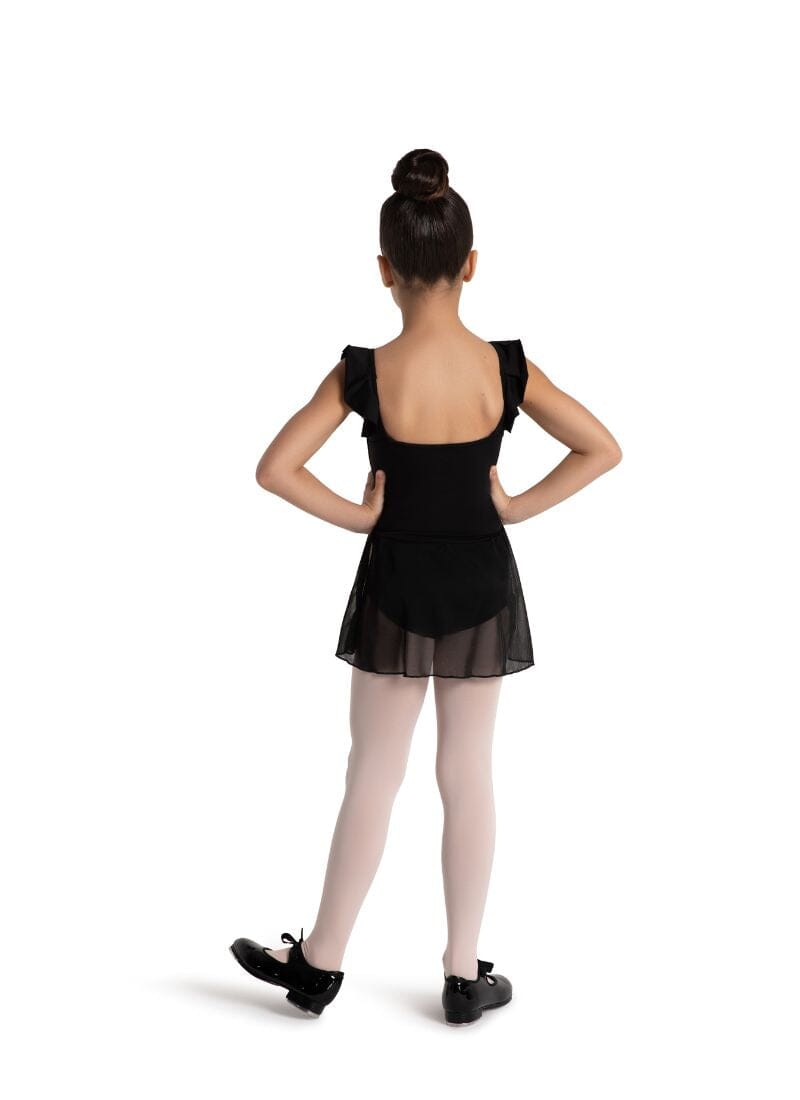 Capezio 12071C Aurora Ruffle Sleeve Dress Black - Back