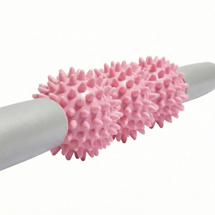2-PC Handheld Massage Roller with Textured Therapy Balls for Deep Tissue Relief: Purple / One Size Fits Most