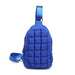 Rejuvenate - Quilted Nylon Sling Backpack - Cobalt