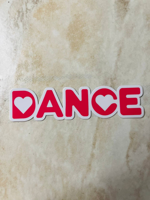 Dance Heart Vinyl Sticker, 3" x 0.8": Retail Packaging