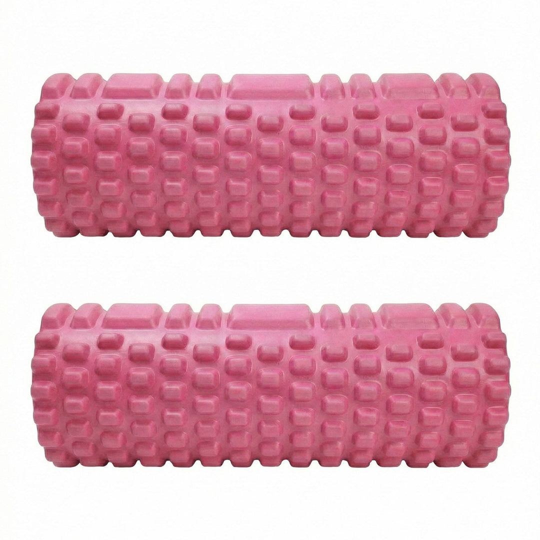 2-PC Textured Foam Roller for Deep Tissue Muscle Recovery and Mobility: Purple / One Size Fits Most