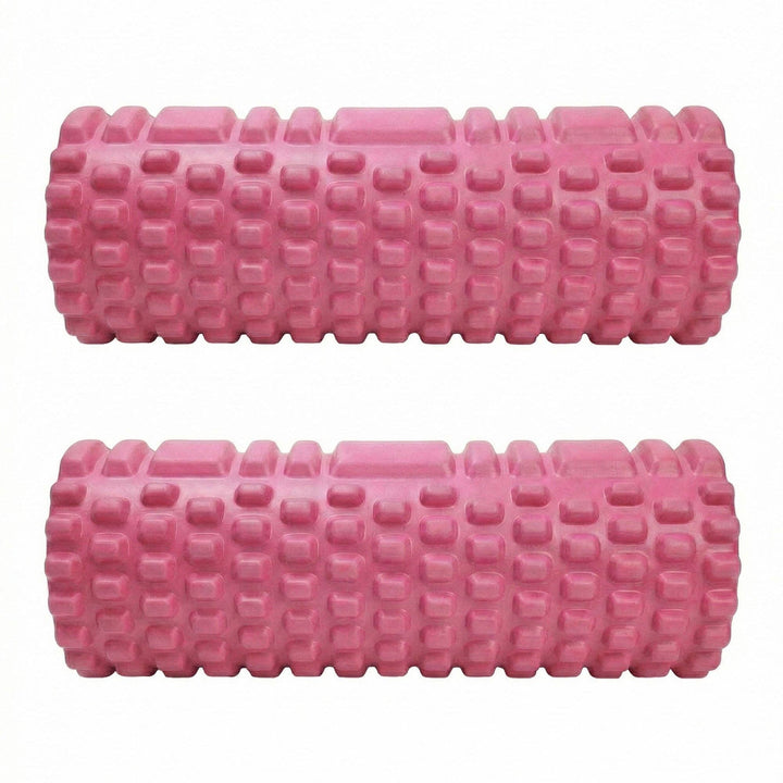 2-PC Textured Foam Roller for Deep Tissue Muscle Recovery and Mobility: Purple / One Size Fits Most