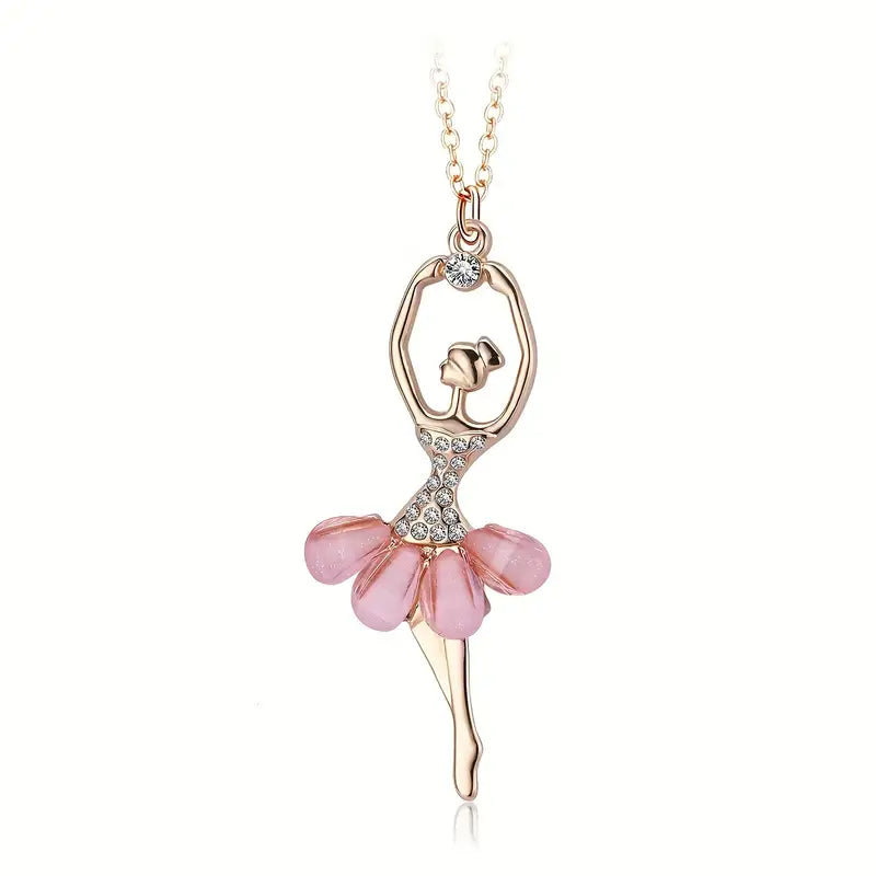 Pink Ballet Girls Necklace | Dancewear Corner — DanceWear Corner