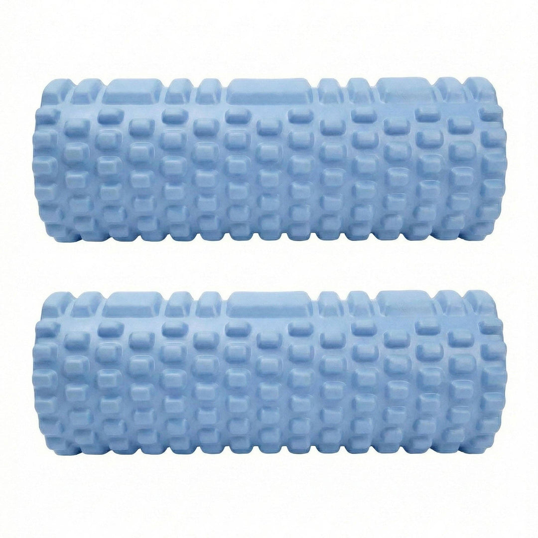 2-PC Textured Foam Roller for Deep Tissue Muscle Recovery and Mobility: Fuchsia / One Size Fits Most