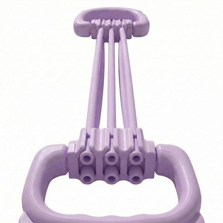 Resistance Exercise Band Bar with Dual Handles Elastic Stretch Training Fitness Tool: Light Purple / One Size Fits Most