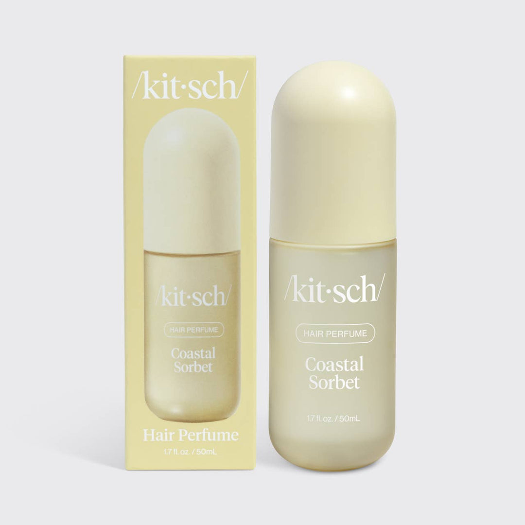 Kit-sch Coastal Sorbet hair perfume bottle and packaging on a white background