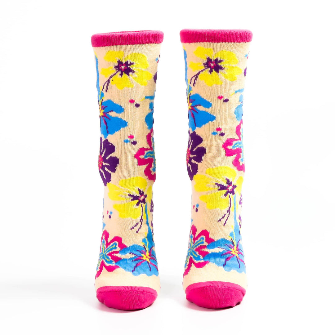 Multicolor Flower Sock with Dancers: Womens