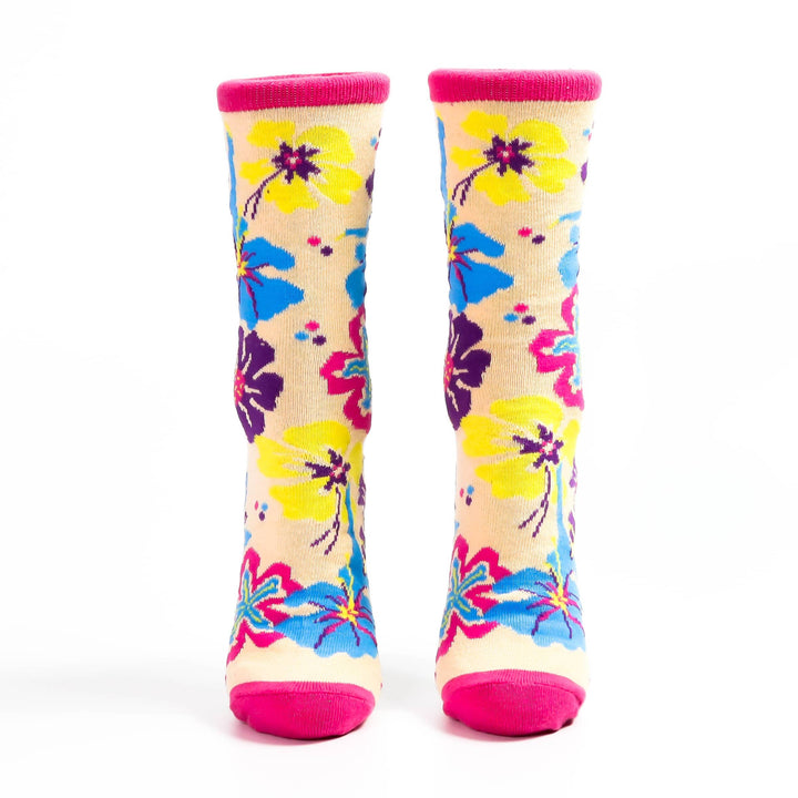 Multicolor Flower Sock with Dancers: Womens