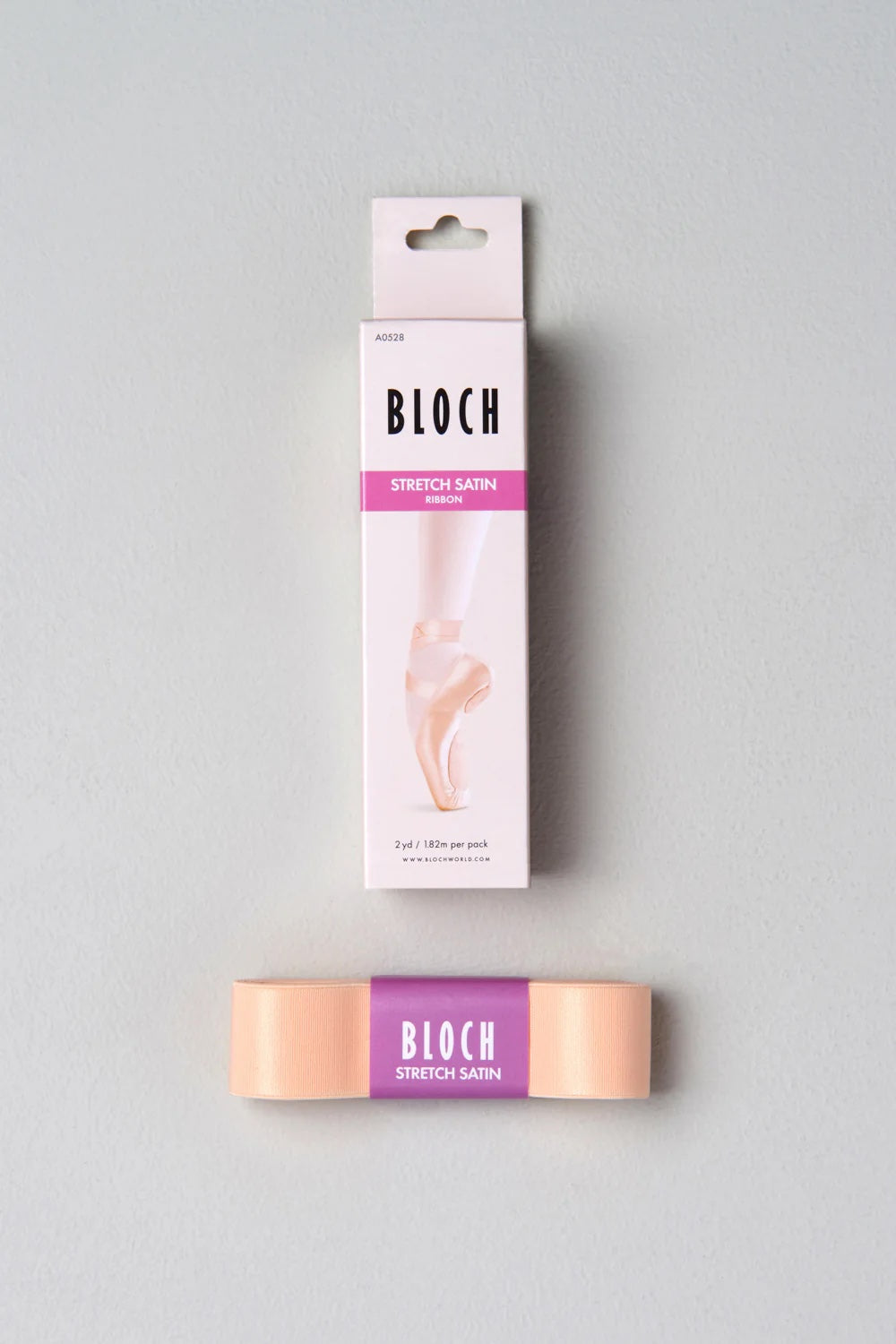 Bloch Satin Stretch Ribbon - Color Pink