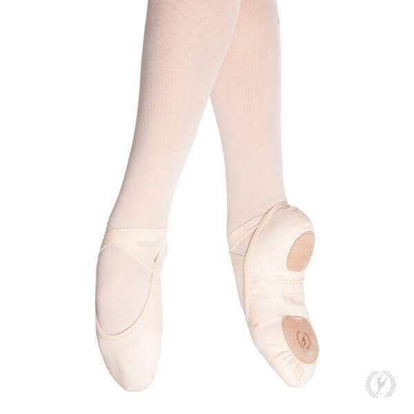 Eurotard A1004C Assemblé Split Sole Canvas Ballet Slipper - Child - Light Pink