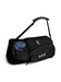 Black duffel bag with blue interior and 'Bloch' branding on a white background