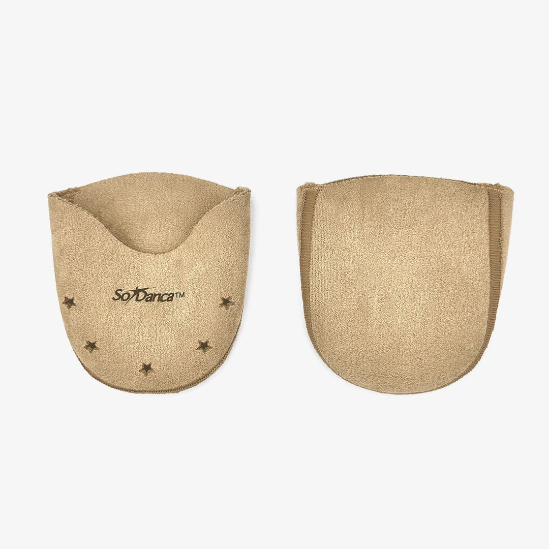 Two beige protective pads with 'So Danca' branding on a white background