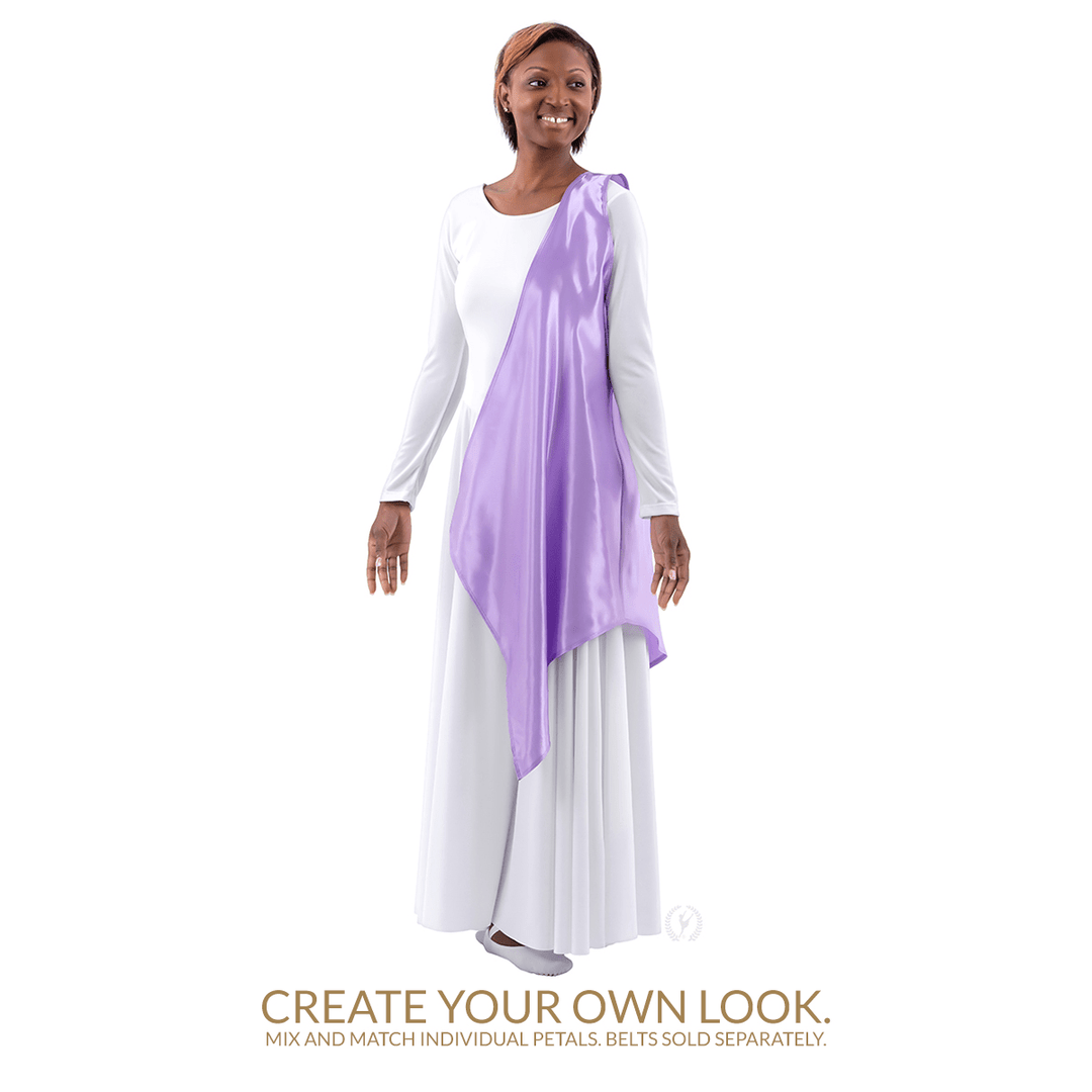 Eurotard B1102 Womens Rose of Sharon Satin Single Shoulder Petal Overlay