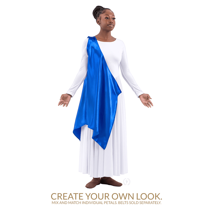 Eurotard B1102c Girls Rose of Sharon Satin Single Shoulder Petal Overlay