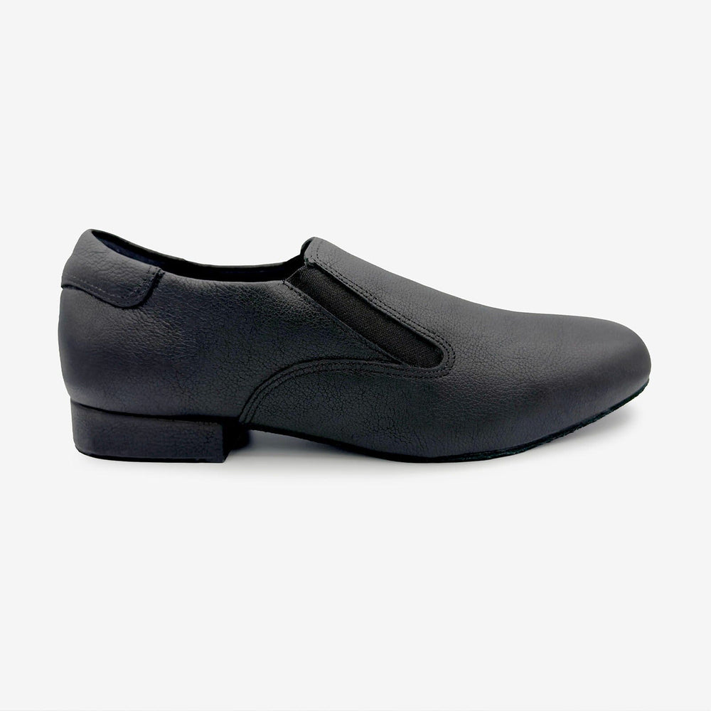 Black cycling shoe on a white background