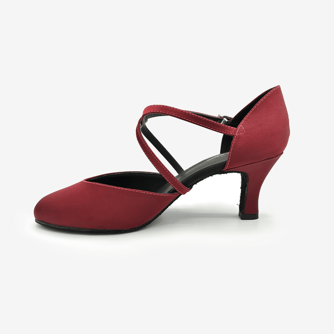 Red dance shoe on a white background