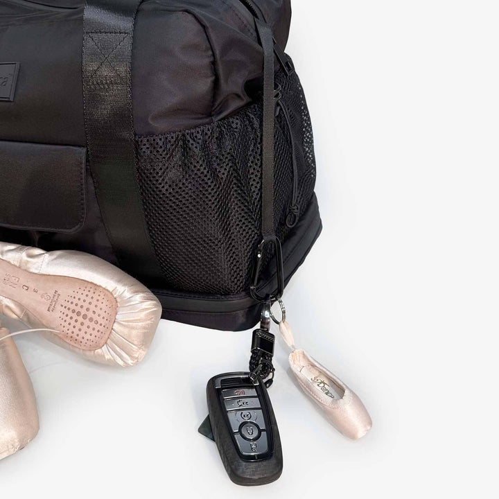 Black duffle bag