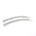 Two silver hair clips with crystal stones on a white background