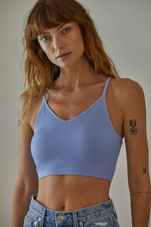 Seamless High Neck Washed Brami Top