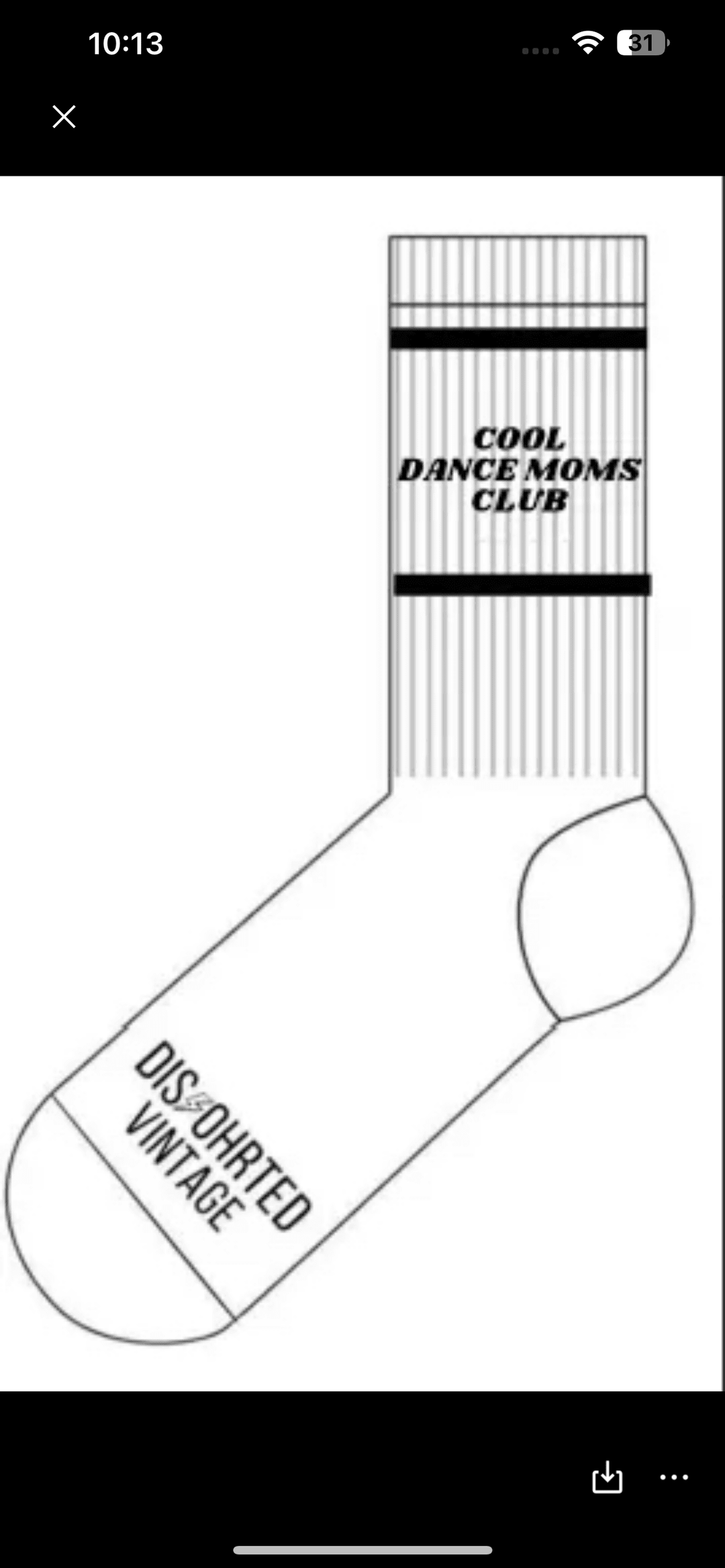 Black and White Dance Mom Socks