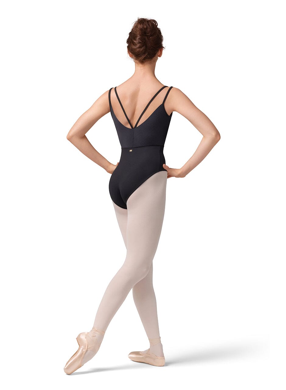 Bloch M70001LM Striped Bodice Camisole Leotard black back